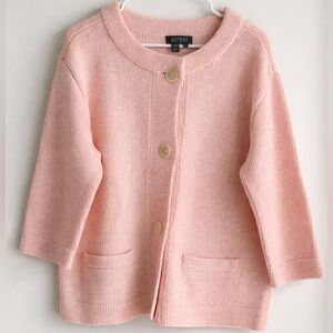 Ralph Lauren Pink Knit Button Front Cardigan Sweater Size 1Х